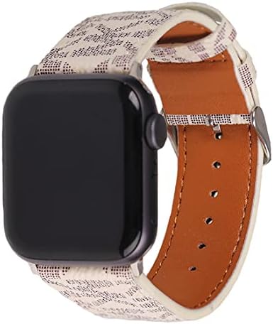 Луксузни опсези за часовници компатибилни со Apple Watch Band 38mm 40mm 41mm 42mm 44mm 45mm, дизајнер ретро кожа лента за ленти
