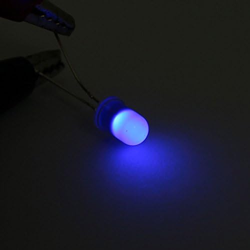 AEXIT 100PCS 5mM диоди сина LED ламба капа сина светлина 2 терминални диоди кои емитуваат диоди за Schottky Diodes LED светилка