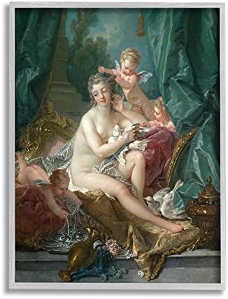 СТУПЕЛ ИНДУСТРИИ Тоата на Венера Франсоа Бучер Класично сликарство Рамка за wallидна уметност, Дизајн од One1000Paintings