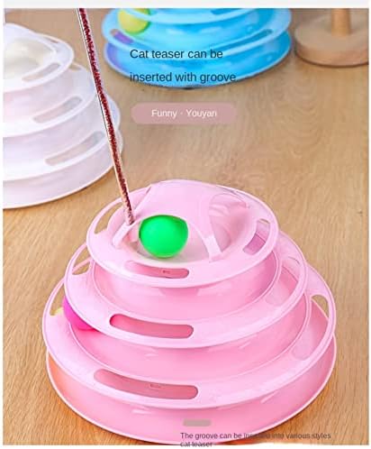 Ниво на кула за играчки на Na Cat 3/4 Кружен тунел со топки со движење на топки - Интерактивна фиока за обука за игра - Потребно