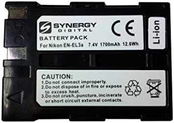 Синергија Дигитален EN-EL3A, EN-EL3E литиум-јонска батерија-ултра висок капацитет на ултра-замена за Nikon EN-EL3A, EN-EL3E