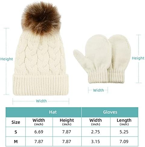 Зимска капа и ракавици во Дурио Детлер постави Божиќни капи за деца за деца пријатни топли снежни белезници за момчиња и девојчиња 1-8