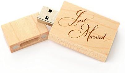 5 Пакет Јавор 16GB USB Флеш Диск-Вметната Во Врежана Јавор Кутија Со Paua Abalone Мајка На Бисер Срцето Venneer - Рафија Трева