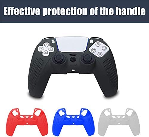 Покрив за контролор PS5, капакот на силиконски куќишта против лизгање за контролор PS5, издржлив заштитник на контролорот на контролорот, PlayStation 5 Controller Chance Case