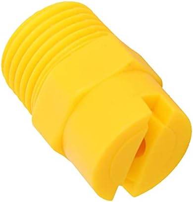 Yinpecly рамен врв на спреј за вентилатор, 1/2BSPT машки нишка PP млазница за чистење, прскање, ладење, жолти 6 парчиња