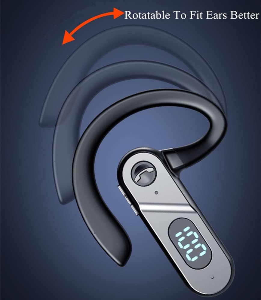 UIGSAS Bluetooth слушалки безжичен Bluetooth Earpiece Single Ear Goess Control Одговор на слушалки за мобилен телефон компјутерски лаптоп