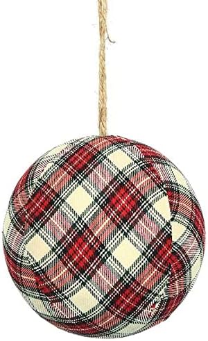 Викерман 5 црно -бела карирана крпа топка Божиќна украс. Овој уникатен украс е исклучителен додаток на секоја колекција. Вклучува 2