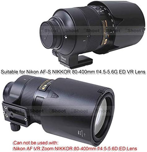 ISHOOT CNC LENS CALLEG TRIPOD MONT RING FOR NIKON AF-S NIKKOR 80-400MM F/4.5-5.6G ED VR VR Tellefo Zoom Lens, вграден ARCA-SWISS FIT 65MM Плоча