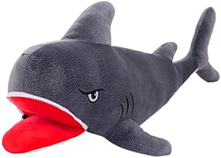 Микингго кадифни кукли Голема патент ајкула кукла кукла кукла играчка играчка океански музеј животно жестока ајкула боја: сина,