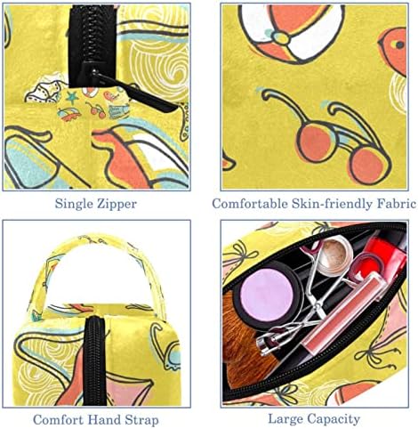 Мала Торба За Шминка, Патент Торбичка За Патување Козметички Организатор За Жени и Девојки, Цртан Филм Летна Плажа Старго Хаваи