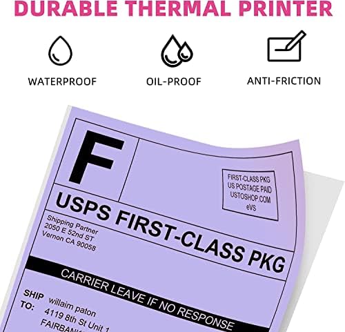 Печатач Со Етикета фомемо Со Виолетова Етикета За Термичка Испорака-4 х 6, 500 Листови