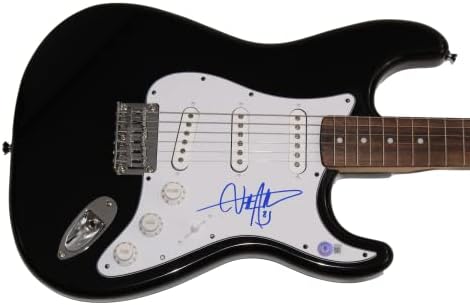 Били Стрингс потпишана автограм со целосна големина Црна Fender Stratocaster Electric Guitar E W/Beckett автентикација Bas Coa - Young