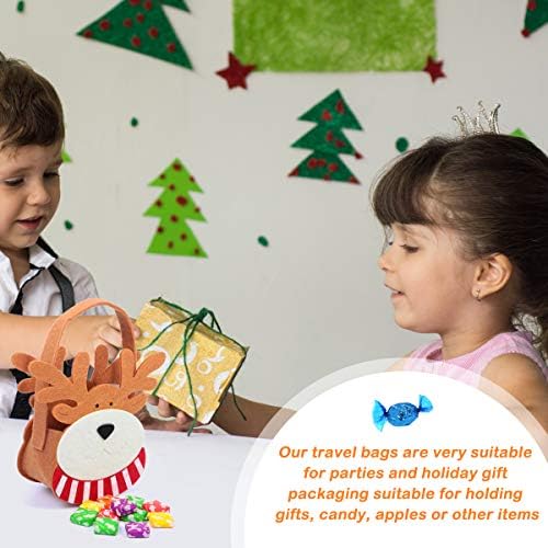 Абаодам 2 парчиња Божиќна тема 3Д уникатни торбички за бонбони симпатични контејнери за складирање на подароци што се користат за славење