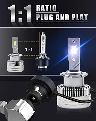 MICOTA D2S/D2R LED Светилки, 110W 22000 LM 600% Посветла LED Сијалица, 6500K Супер Бели Комплети За Конверзија, Средно Светло, Приклучок И Игра