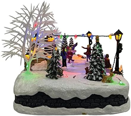 Анимиран додаток за божиќно село Animated FG - Осветли лизгалиште за уметничко лизгање