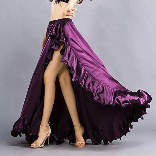 Кралска смола стомак костум за танцување за жени, стомачни танцувачки здолништа, распрскувачки макси здолниште, танцов фустан, облека
