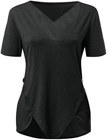 Lytrycamev кратки кошули за жени трендовски жени летни врвови кои излегуваат надвор од облеката на обична работа блузи удобни елегантни маички