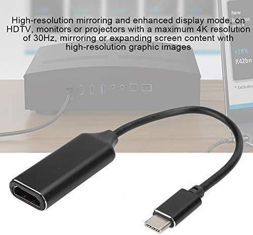 USB C Type C до HDMI Проекција на екранот Транвертер бакар Core HD Телефон Проекција на екранот Кабел 4K 30Hz USB 3.1 тип C до