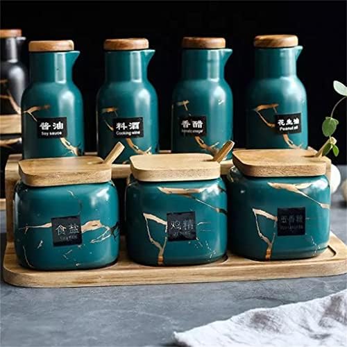 Cujux Spice Jar Storage Cox Домаќинство Керамички тегла за шише со масло од кујна сад со пиперки тегла тегла тегла