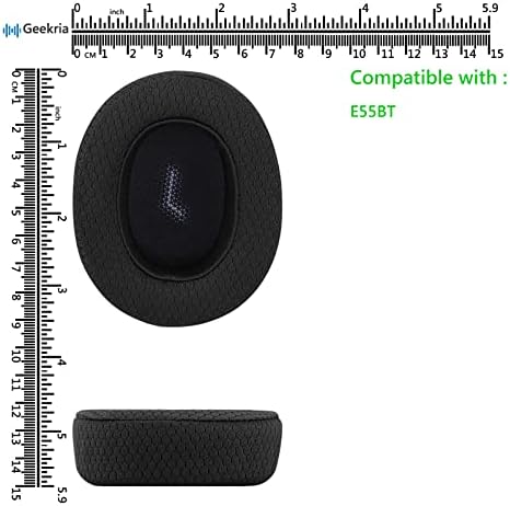 Geekria Comfort Extra Doss Dety Mesh Fabric Замена на ушите за jbl E55BT слушалки ушни перничиња, слушалки за слушалки, делови за