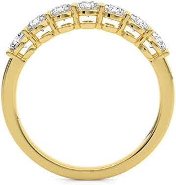 Купете Накит Цврст 10к Златен Свадбен Бенд Моисанит Полугодишнина Прстен За Жени