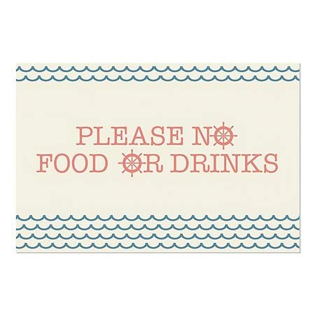 CGSignLab |Ве Молиме Без Храна Или Пијалоци-Наутички Бран Исчисти Прозорец Прицврстување | 18x12
