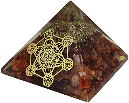 Sharvgun Seven Chakra Tree Crystal Reiki Feng Shui Money Table Decor Decor Decor of Life & Carnelian Orgonite Pyramid Prymy од негативна енергија
