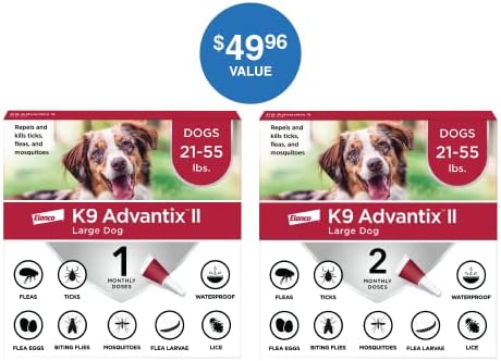 K9 Advantix II Голем Ветеринар За Кучиња-Препорачана Болва, Крлеж &засилувач; Третман На Комарци &засилувач; Превенција | Кучиња