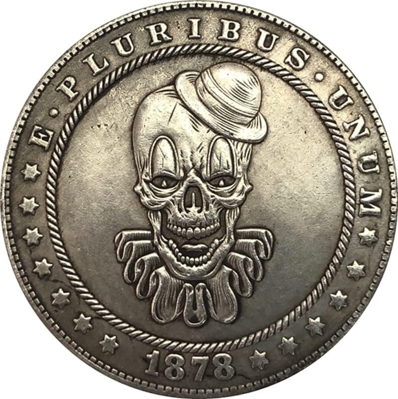КИНГФЕНГ 38мм Антички Сребрен Долар Монета Американски Морган Скитник Монета 1878цц Занает 16