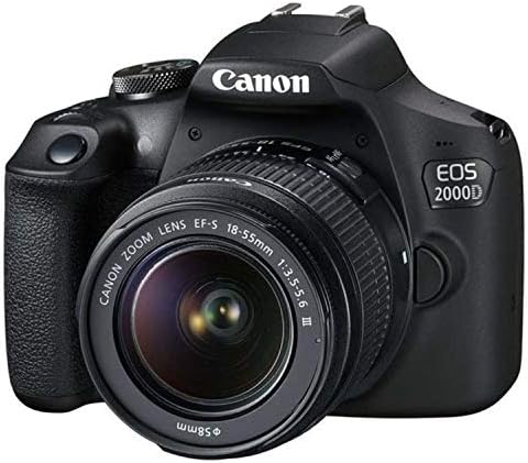 Canon EOS 2000d / Rebel T7 DSLR Камера w/ 18-55mm F/3.5-5.6 III Објектив + Canon Случај + 32GB SD Картичка