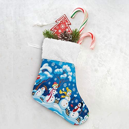 Алаза Божиќни чорапи зимски снежни производи класични персонализирани мали декорации за порибување за семејни сезонски празници за забави Декор од 4.7,87 “
