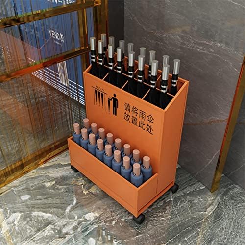 Jtyx 8 решетки за складирање на чадор за чување на чадор, креативен стан на чадор за ковано железо, со отстранлив фиока за вода за ход ходникот
