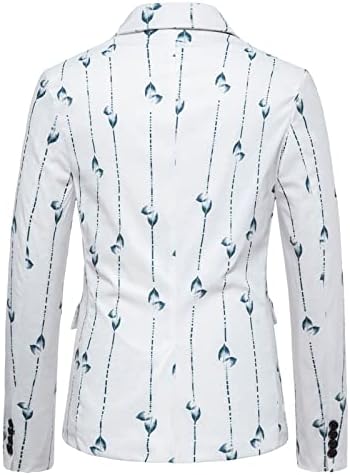 Зеден машка маичка јакна од маица мода со шарена палто за печатење со еден копчиња со долги кошули со долги ракави со џеб