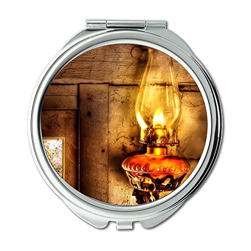 Јантг направи фенер со просторија со фото светло апстрактно огледало на паричник, огледало за шминка, огледало на џеб
