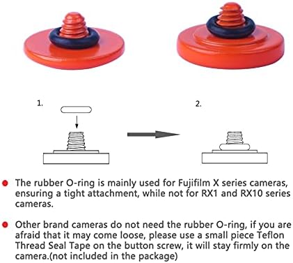 Копчето за ослободување на метални метални бленда VKO портокалово, компатибилно со Fujifilm X-T4 X-T30 X-T3 X100F X-T20 X-PRO2 XPRO-3 X-T2