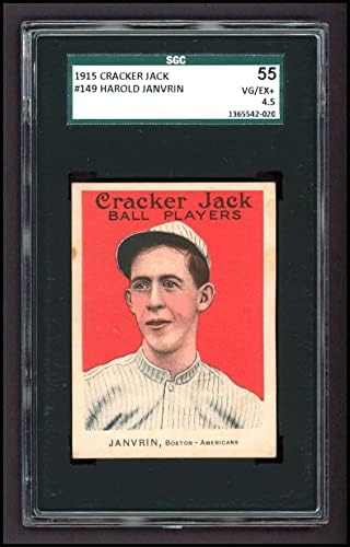 1915 Крекер Jackек 149 HAL JANVRIN BOSTON RED SOX SGC SGC 4,50 Red Sox