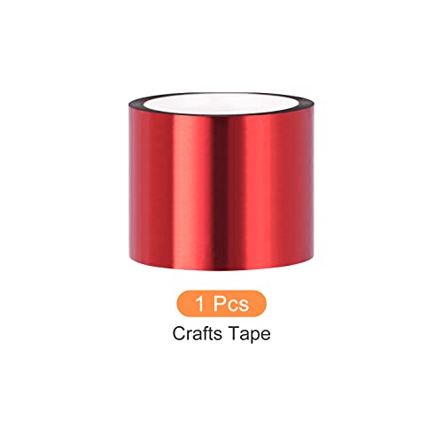Rebower Red Motalization Polyester Film Tape [за акцент wallид, пакување, печатење] -2.73inch x 164ft/ 1 ролна