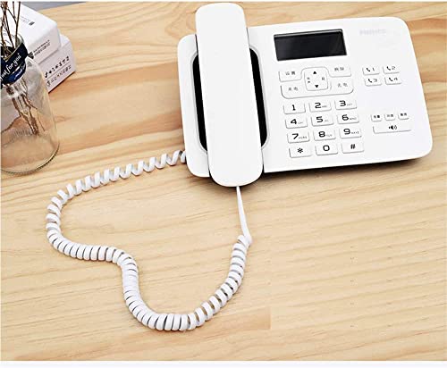 S60067 Белиот кабел за слушалки 12 стапки за фиксни телефон
