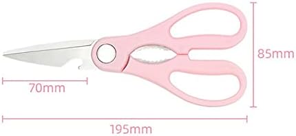 Ножици на Lakikajd за канцелариски розови ножици од не'рѓосувачки челик, погодни за кујна, мултифункционална употреба, отворање капачиња