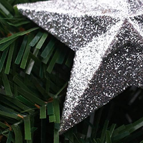ВОРКУЛ 12 парчиња Украси ЗА Украси ЗА Новогодишна Елка 3Д Сјај Ѕвезда Висечки Орнаменти Пластика Сјајна Ѕвезда Висечки Декор Новогодишна