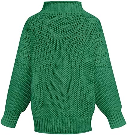 Женски топли џемпери моден џемпер цврста боја висока врат тенка дно -плетена џемпер лента