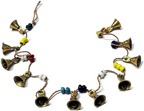 Манго Подароци Декоративна Низа од 11 Месинг Гроздобер Ѕвона Индиски Стил