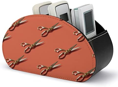 Долгачи за далечински управувачи со челични ножици PU Fore Caddy Caddy Storager Box со 5 оддели за материјали за домашни канцеларии