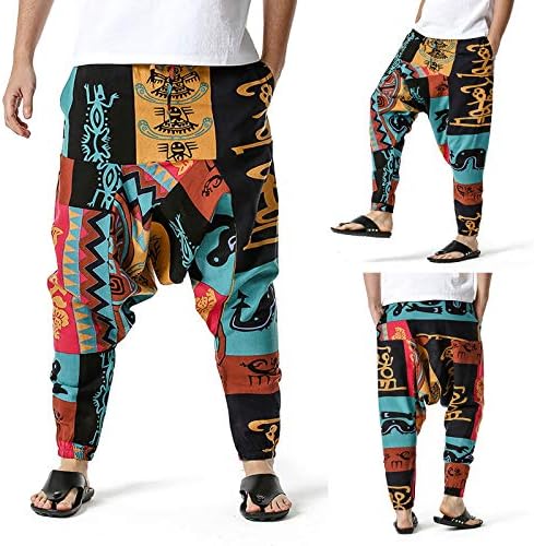 Карго панталони од миашуи мажи обични панталони- домашни машки панталони еластични лабави лесни машки панталони памучни панталони