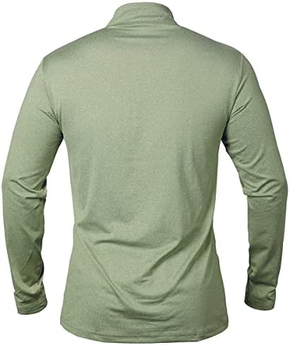 Атлетски кошули со долги ракави на картонски маж 1/4 поштенски пулвер Брзо суво спортови за џемпери за теретана за вежбање