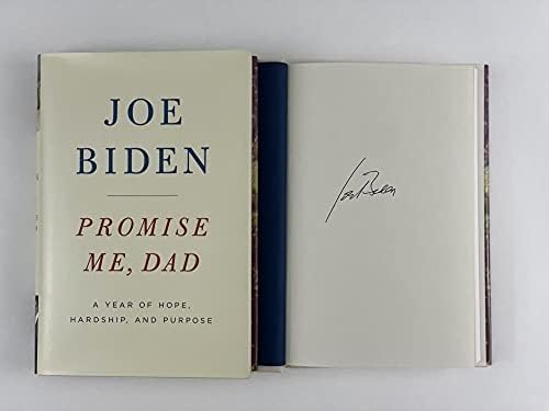 46 -ти претседател oeо Бајден потпиша автограм „Вети ми тато“ Х - Потпретседател под Бакак Обама, поранешен сенатор од Делавер, многу ретки претседателски меморијал?
