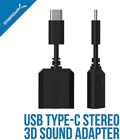 Sabrent USB ТИП-C Надворешен Стерео Звучен Адаптер За Windows и Mac. + [3-Пакет] 22awg Премиум 1FT USB-C ДО USB 3.0 Синхронизација И