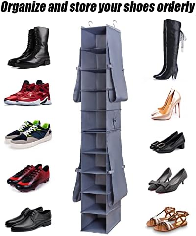 Организатор за виси чевли за плакари за чевли и чизми за складирање високи потпетици решетки за обувки, приказ на држачот за чевли за чевли