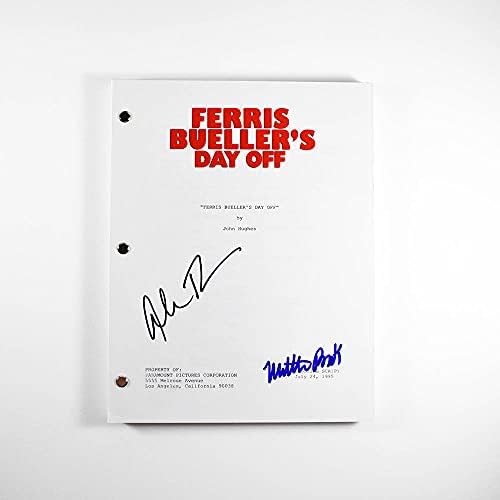 Скриптата на Денот на Ферис Булер, потпишано автограмирана автентична „ГА“ COA