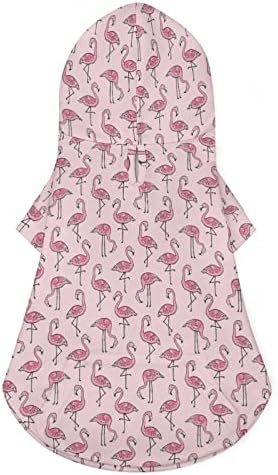 Фламинго во розова мачка Едноделна кошула Трендовски костум за кучиња со додатоци за домашно милениче